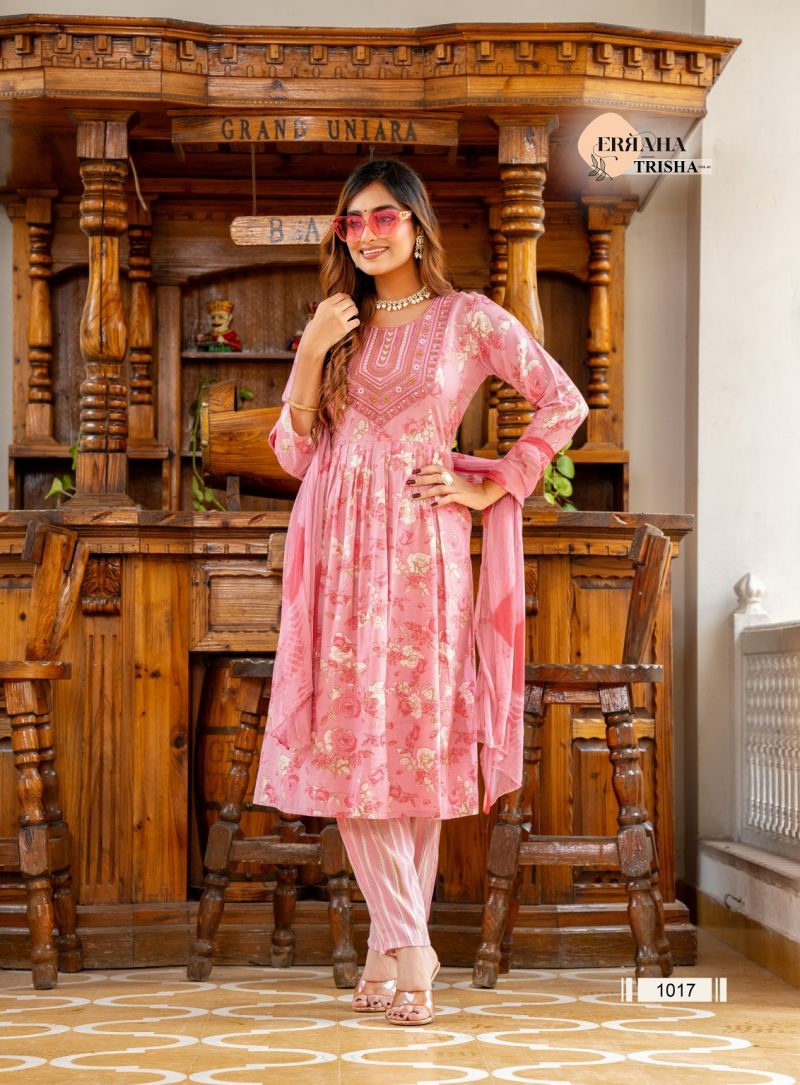 Erraha Trisha Vol 3 Readymade Rayon Capsule Printed Kurti With Bottom Dupatta