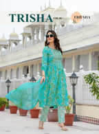 Erraha Trisha Vol 3 Readymade Rayon Capsule Printed Kurti With Bottom Dupatta
