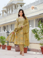 Erraha Trisha Vol 3 Readymade Rayon Capsule Printed Kurti With Bottom Dupatta