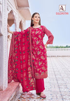 Alok Guldasta Mudaal Discharge Printed And Work Dress Material