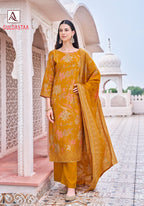 Alok Guldasta Mudaal Discharge Printed And Work Dress Material