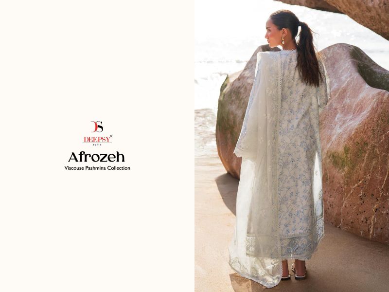 Deepsy Afrozeh Viscose Pashmina Embroidery Pakistani Salwar Kameez