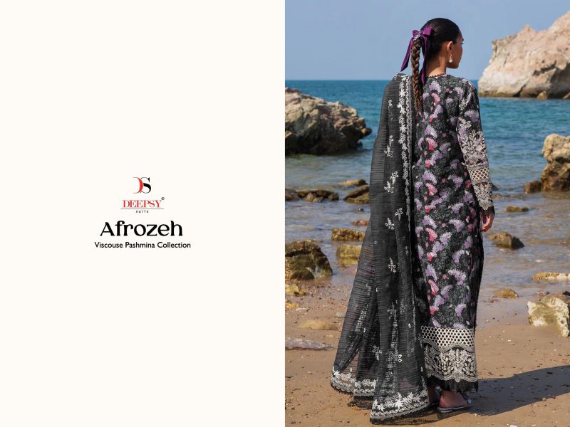 Deepsy Afrozeh Viscose Pashmina Embroidery Pakistani Salwar Kameez