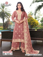 Ramsha R 1426 A To D Organza Embroidery Work Pakistani Salwar Kameez