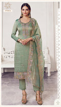 Vinay Kuleesh Poshak Gold Silk Embroidered Salwar Suit Collection