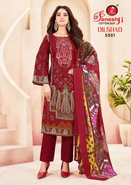 Ganeshji Dilshad Vol 5 Cotton Printed Karachi Dress Material Collection