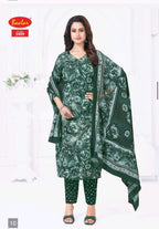 Baalar Zaara Vol 34 Readymade Cotton Printed Kurti With Bottom Dupatta