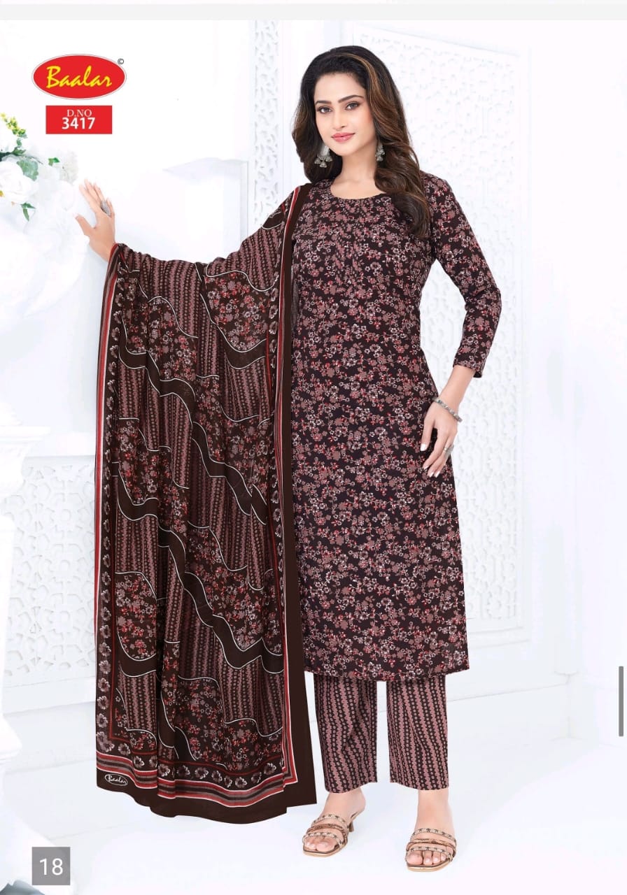 Baalar Zaara Vol 34 Readymade Cotton Printed Kurti With Bottom Dupatta
