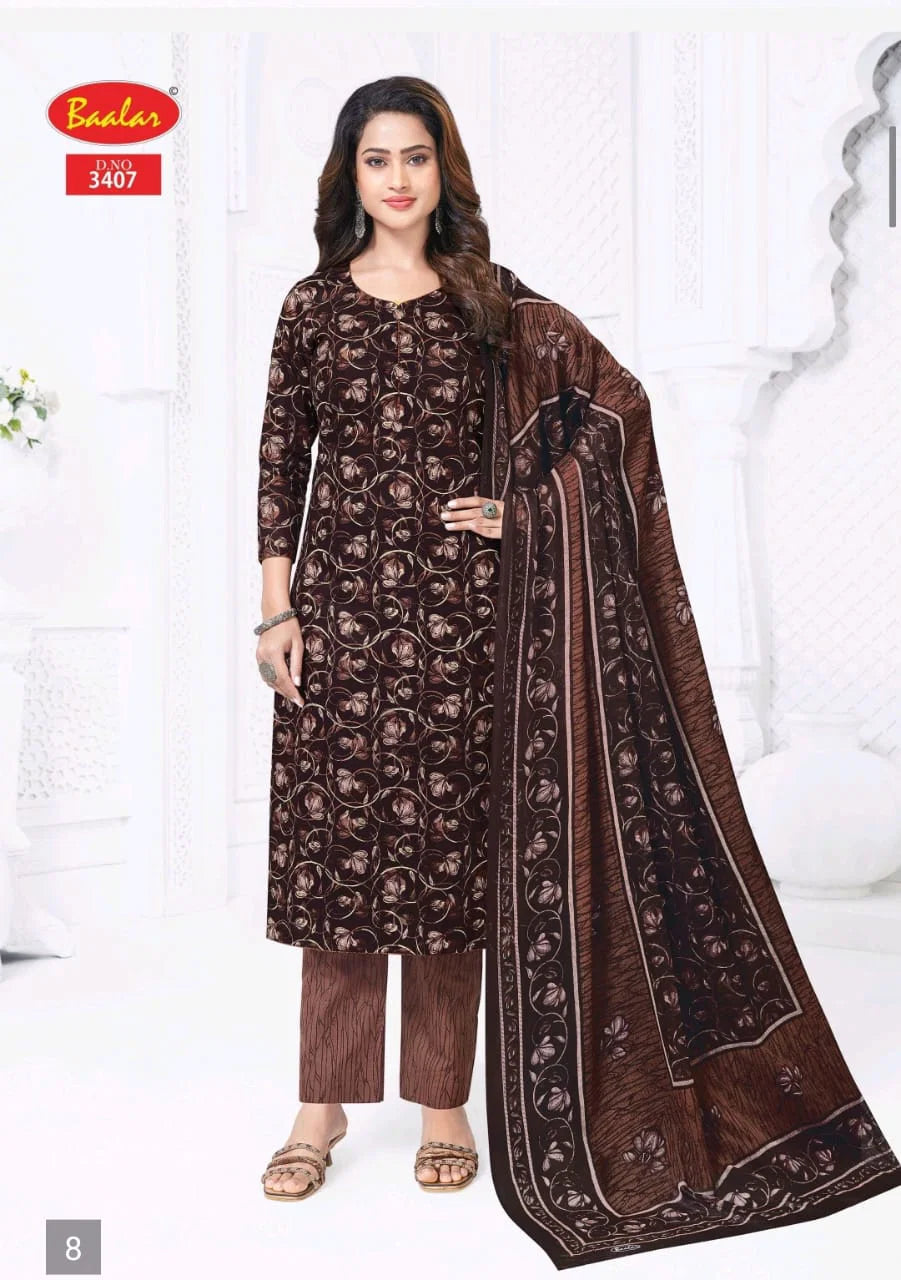 Baalar Zaara Vol 34 Readymade Cotton Printed Kurti With Bottom Dupatta