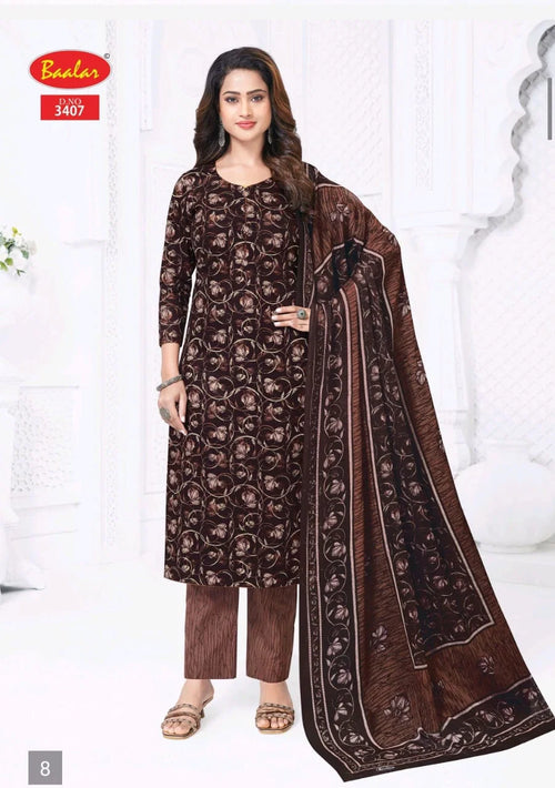 Baalar Zaara Vol 34 Readymade Cotton Printed Kurti With Bottom Dupatta
