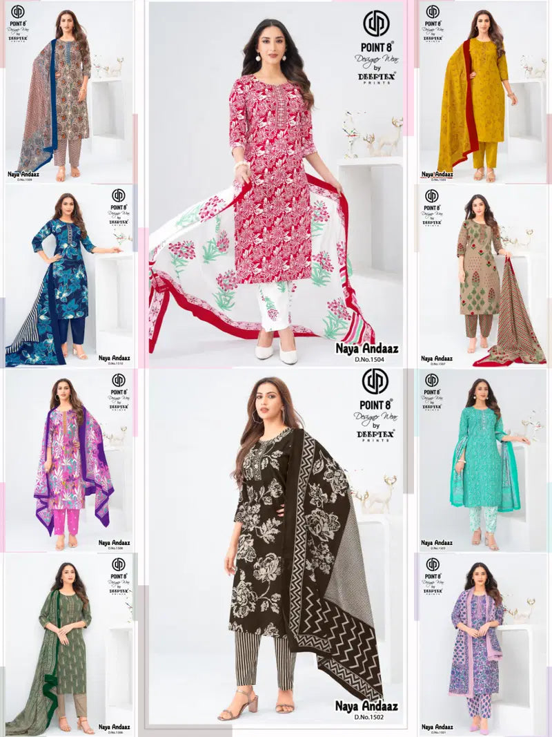 Deeptex Naya Andaaz Vol 15 Readymade Cotton Printed Kurti With Bottom Dupatta