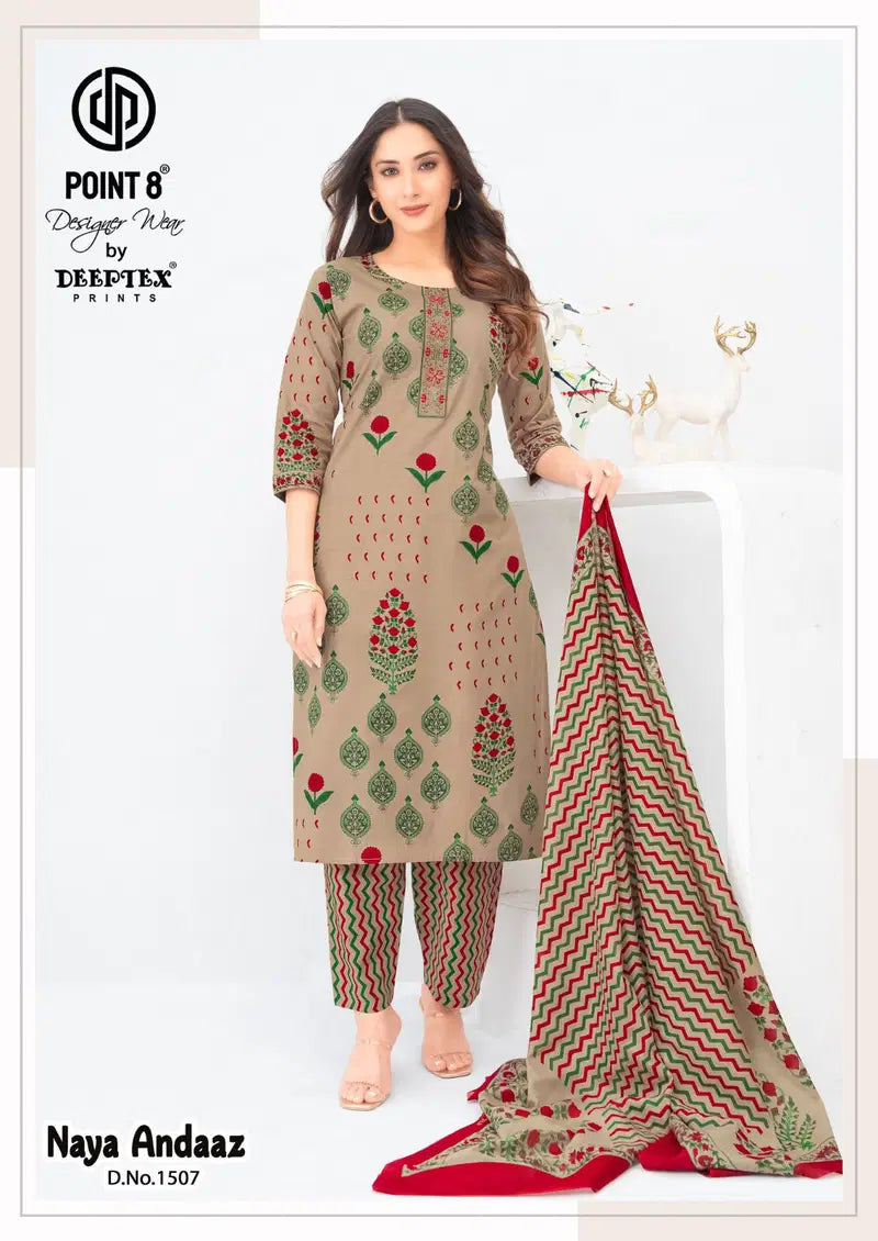 Deeptex Naya Andaaz Vol 15 Readymade Cotton Printed Kurti With Bottom Dupatta