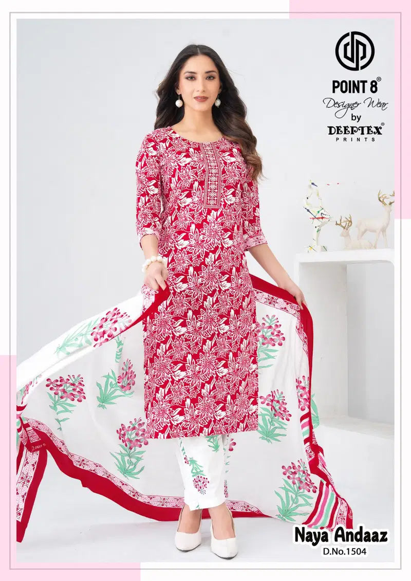 Deeptex Naya Andaaz Vol 15 Readymade Cotton Printed Kurti With Bottom Dupatta