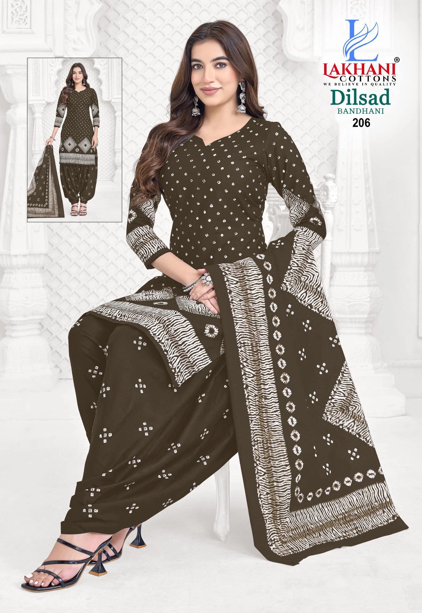 Lakhani Dilsad Bandhani Vol 02 Cotton Printed Fancy Dress Material