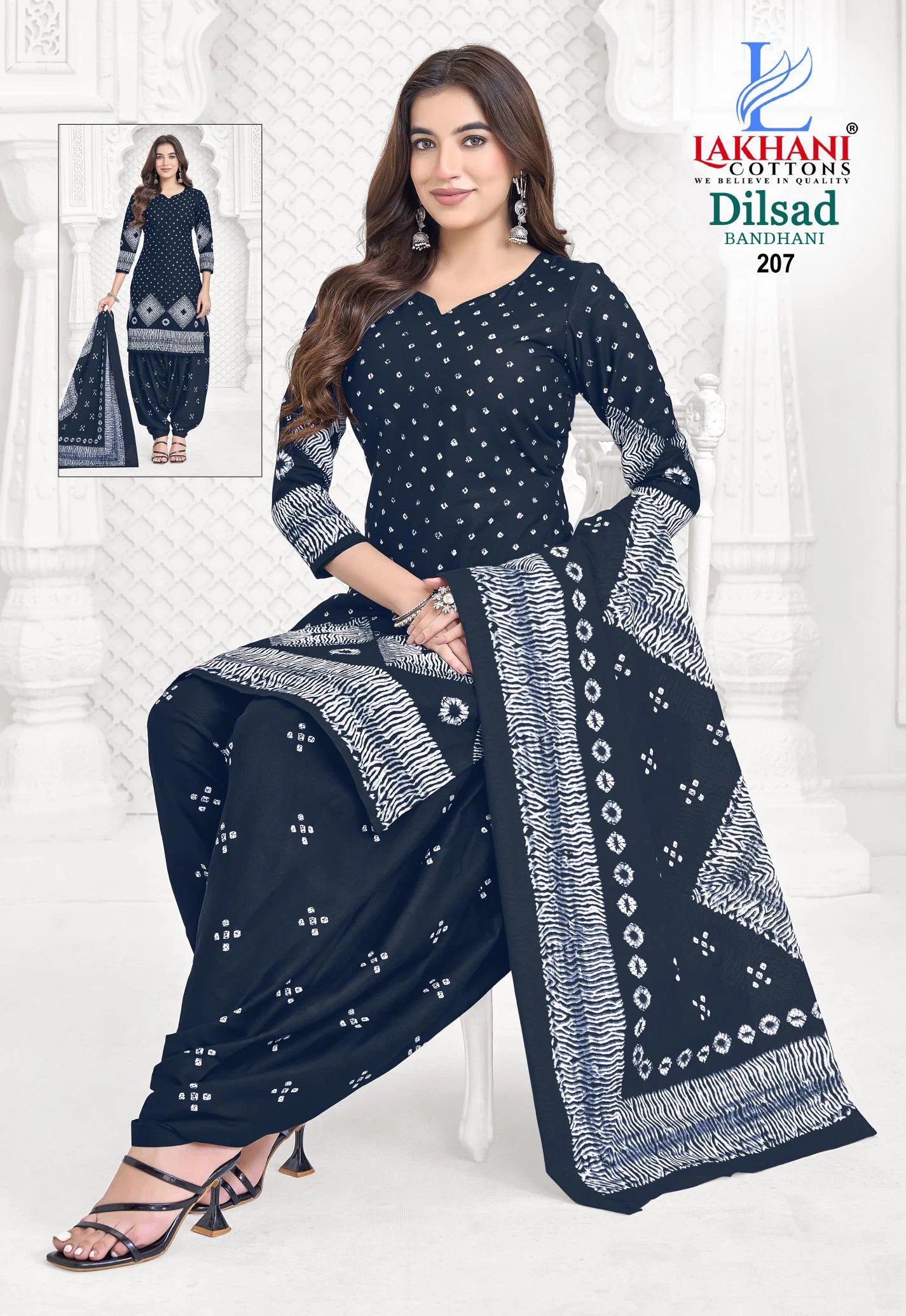 Lakhani Dilsad Bandhani Vol 02 Cotton Printed Fancy Dress Material