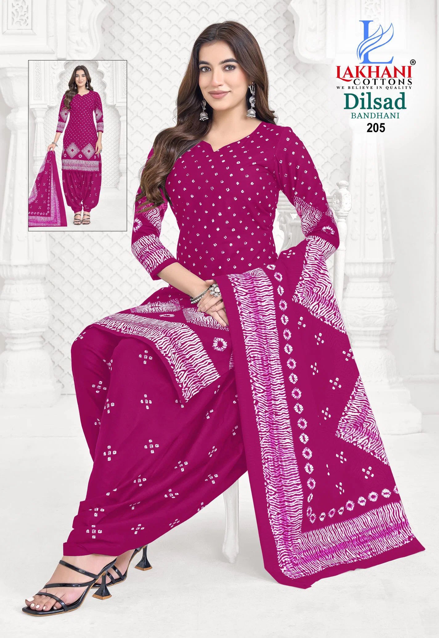 Lakhani Dilsad Bandhani Vol 02 Cotton Printed Fancy Dress Material