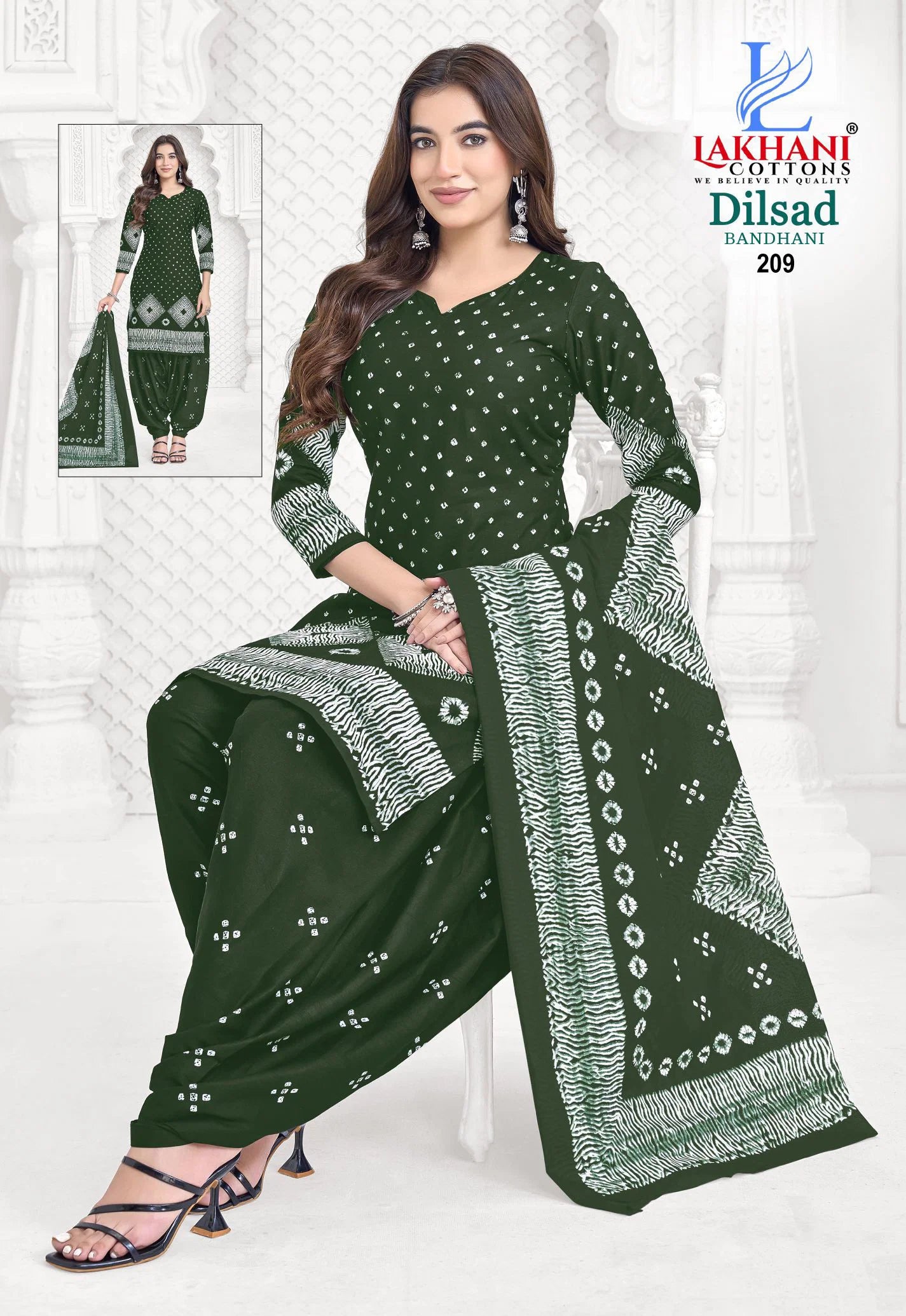 Lakhani Dilsad Bandhani Vol 02 Cotton Printed Fancy Dress Material