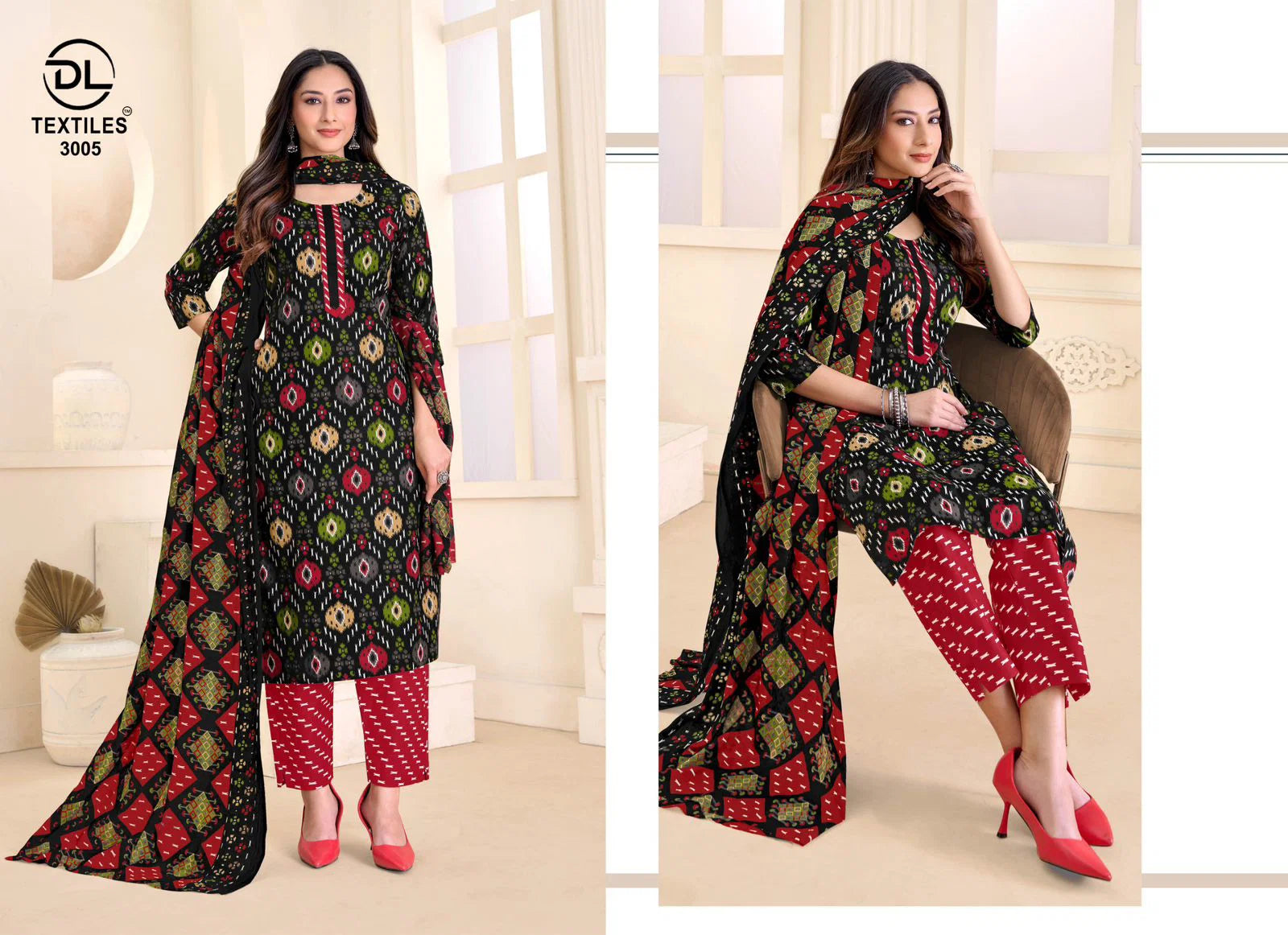 Dl Nayarang Vol 3 Readymade Cotton Printed Kurti With Bottom Dupatta