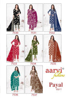 Aarvi Payal Vol 1 Cotton Printed Readymade Collection