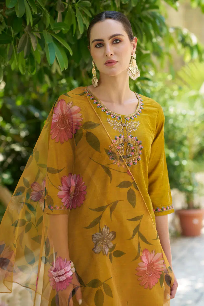 Vp 9564 Cotton Silk Embroidery Kurti Set Collection