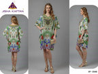Jisha Kaftan Silk Poncho Vol 6 Feather Silk Digital Printed Kaftans