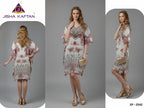 Jisha Kaftan Silk Poncho Vol 6 Feather Silk Digital Printed Kaftans
