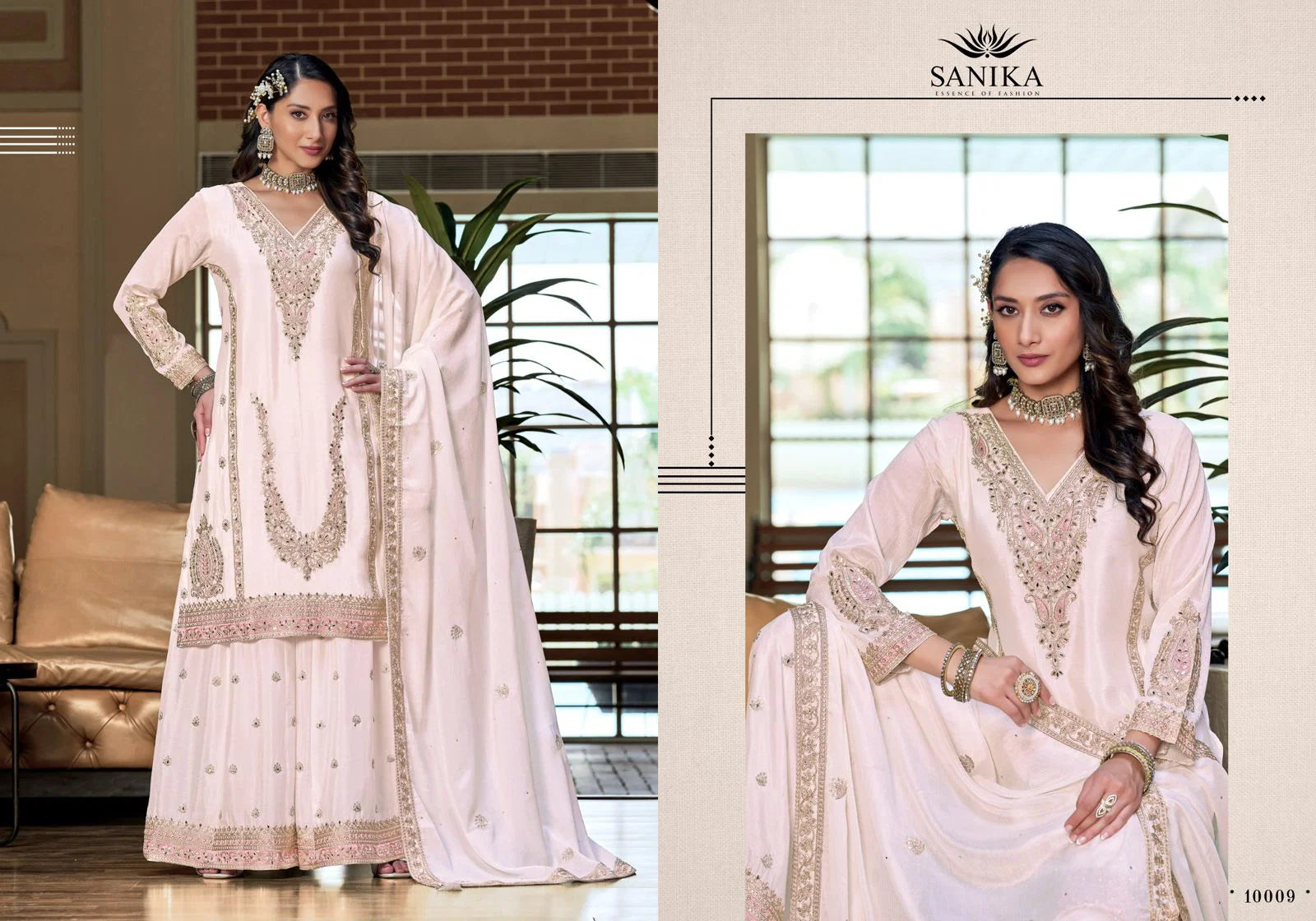 Sanika Kalki Chinnon Silk Hand Work Eid Special Collection