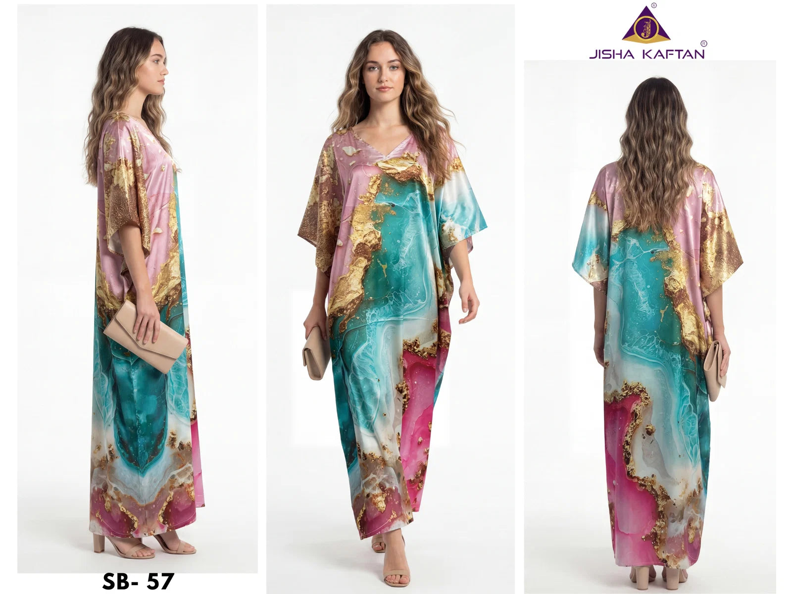 Jisha Kaftan Satin Breeze Vol 8 Digital Printed Japan Satin Kaftan Collection