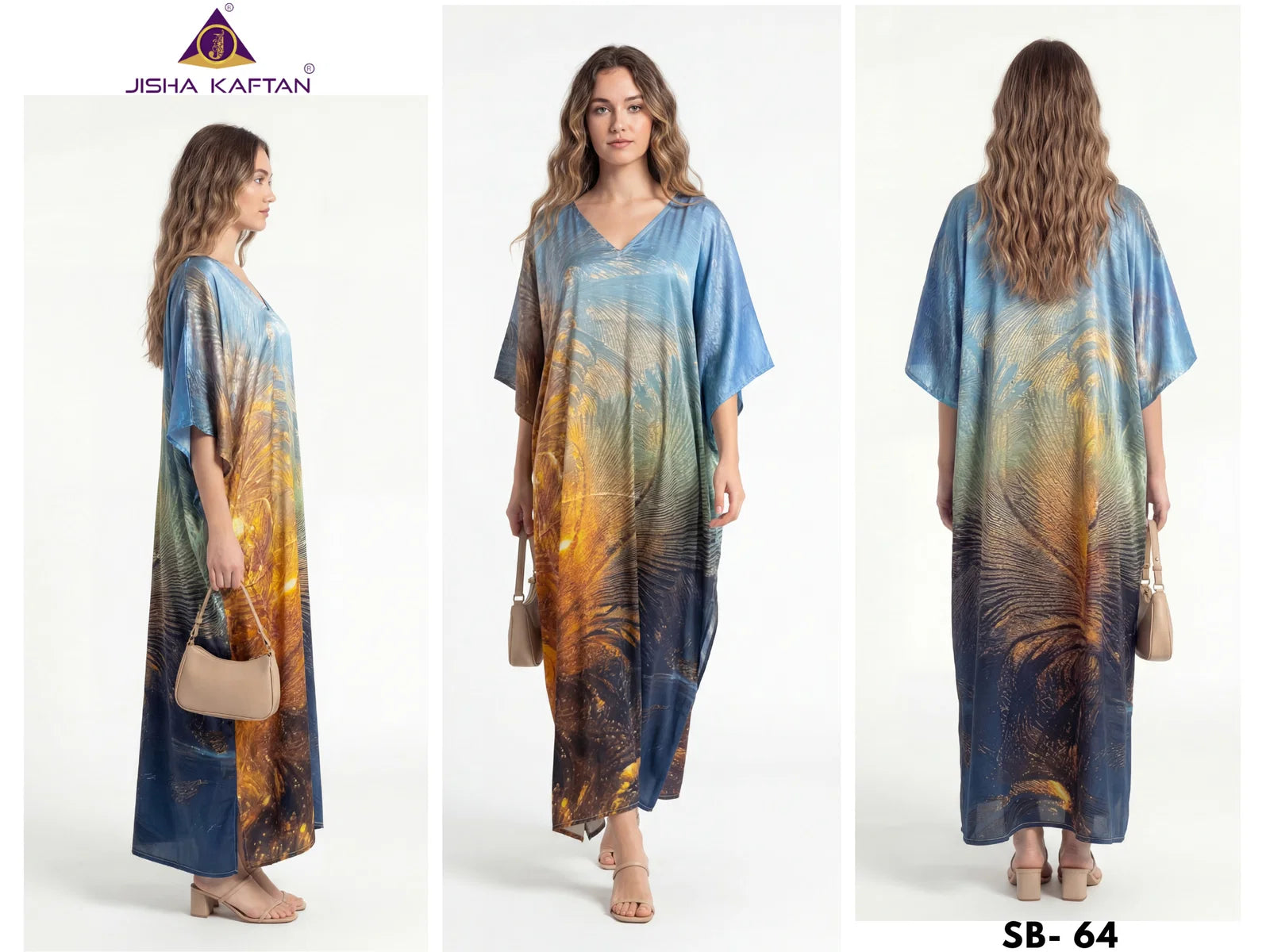 Jisha Kaftan Satin Breeze Vol 8 Digital Printed Japan Satin Kaftan Collection