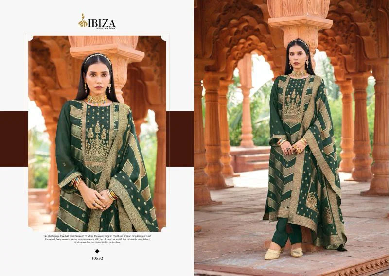 Ibiza Silkoriya Silk Jacquard Embroidery Work Salwar Kameez