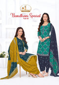 Miss World Bandhani Vol 18 Readymade Cotton Kurti With Bottom Dupatta
