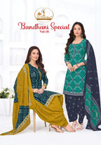 Miss World Bandhani Vol 18 Readymade Cotton Kurti With Bottom Dupatta