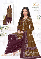 Miss World Bandhani Vol 18 Readymade Cotton Kurti With Bottom Dupatta