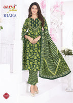 Aarvi Kiara Vol 1 Readymade Cotton Embroidered Kurti Pant With Dupatta