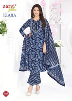 Aarvi Kiara Vol 1 Readymade Cotton Embroidered Kurti Pant With Dupatta