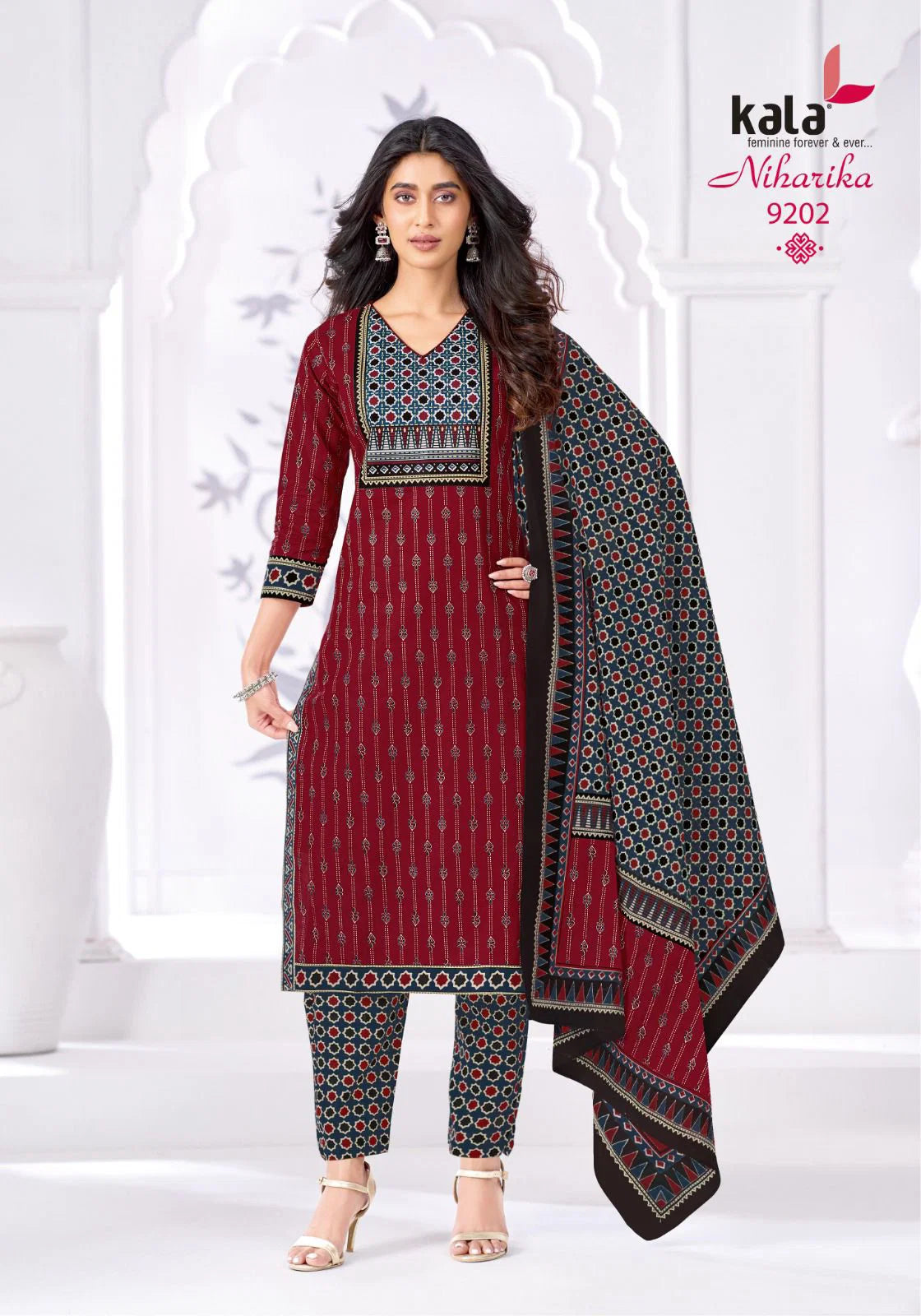 Kala Niharika Vol 6 Readymade Cotton Printed Kurti With Bottom Dupatta Collection