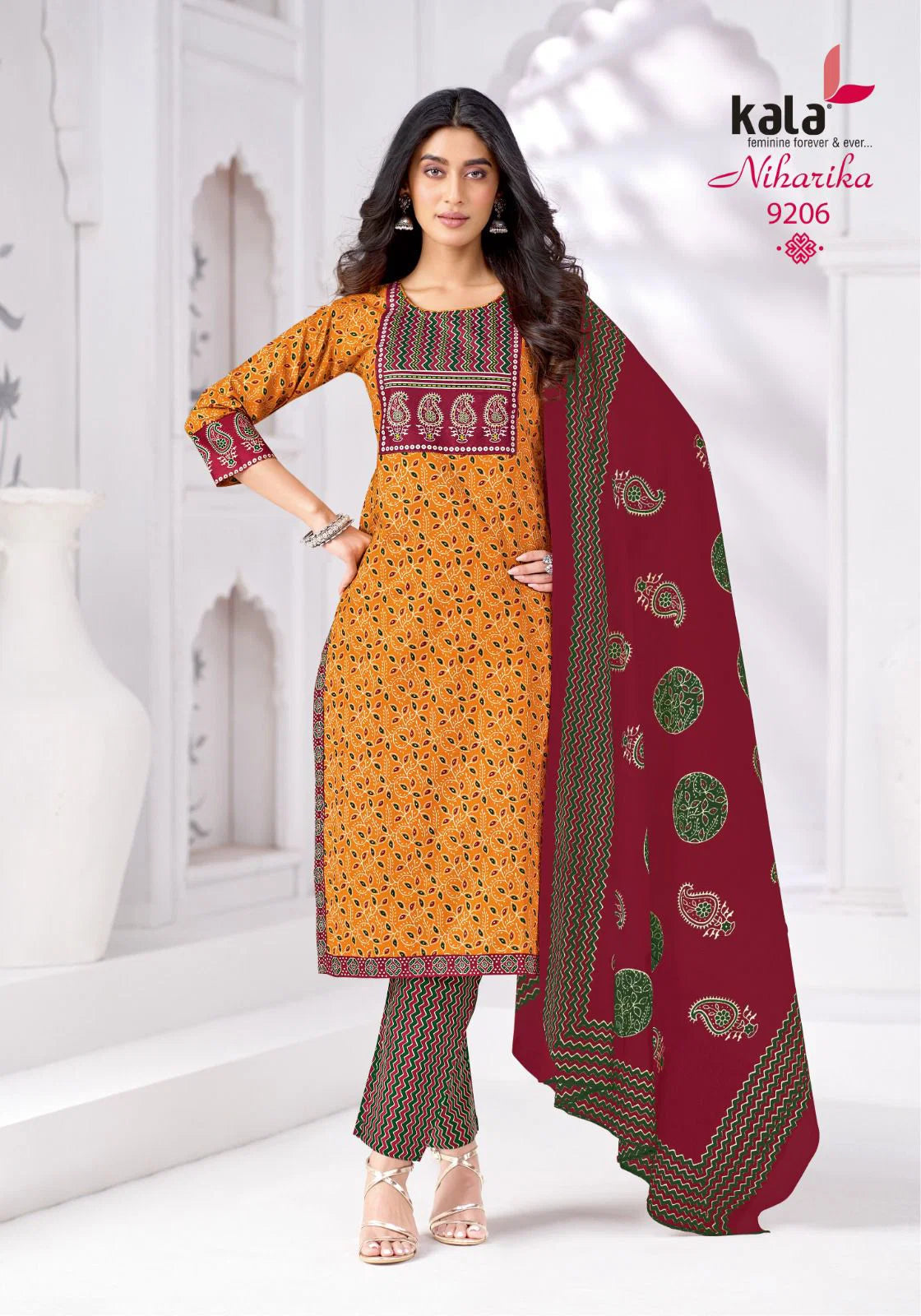 Kala Niharika Vol 6 Readymade Cotton Printed Kurti With Bottom Dupatta Collection