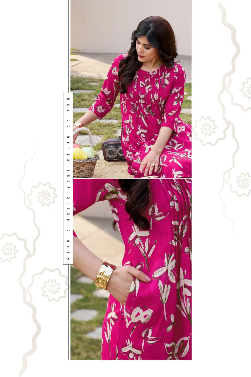 Suryajyoti Ananya Vol 1 Rayon Printed Kali With A Line Cord Set Collection
