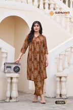 Suryajyoti Ananya Vol 1 Rayon Printed Kali With A Line Cord Set Collection