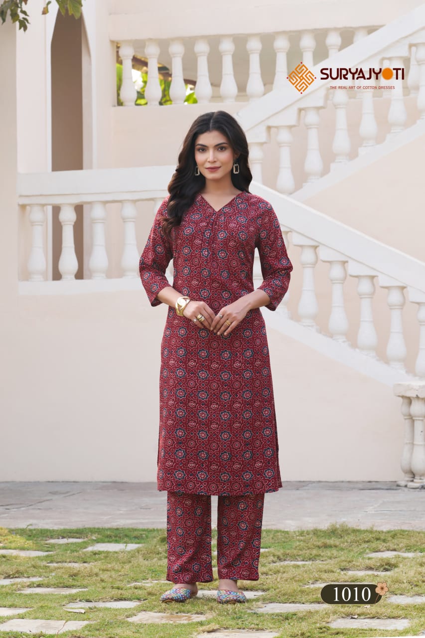 Suryajyoti Ananya Vol 1 Rayon Printed Kali With A Line Cord Set Collection