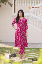 Suryajyoti Ananya Vol 1 Rayon Printed Kali With A Line Cord Set Collection