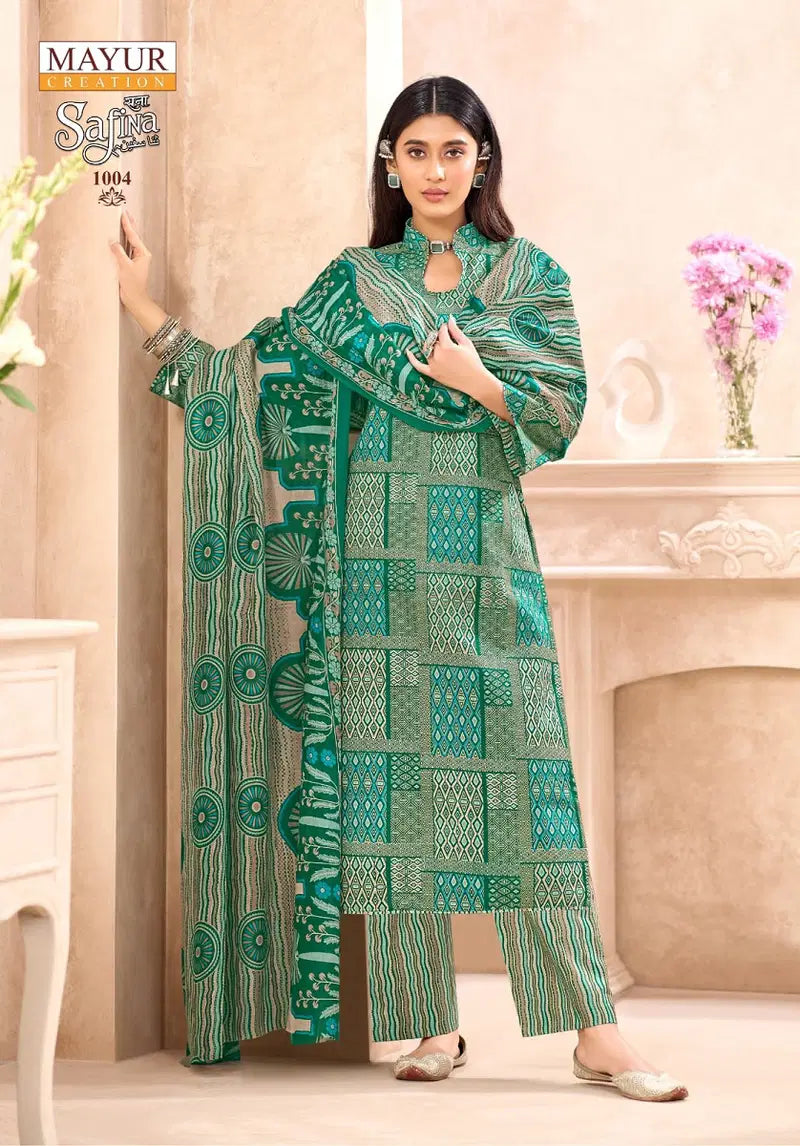 Mayur Creation Sana Safina Vol 1 Readymade Poplin Cotton Print Kurti Set Collection