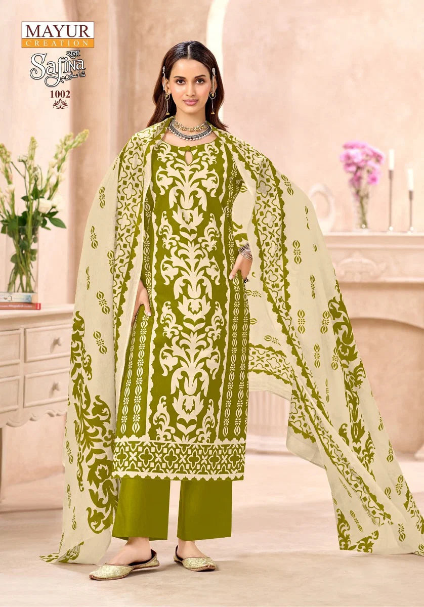 Mayur Creation Sana Safina Vol 1 Readymade Poplin Cotton Print Kurti Set Collection