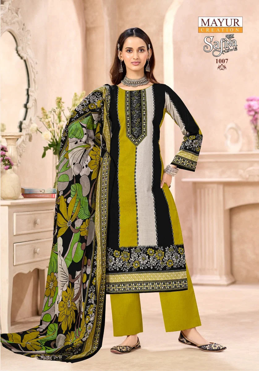 Mayur Creation Sana Safina Vol 1 Readymade Poplin Cotton Print Kurti Set Collection