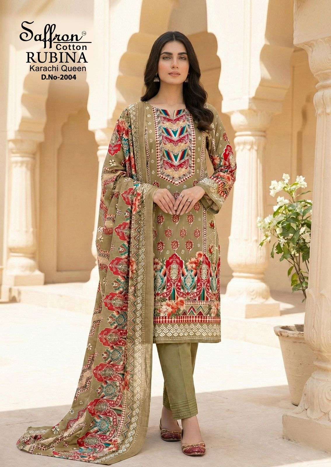 Saffron Rubina Karachi Queen Vol 2 Soft Cotton Digital Printed Dress Material