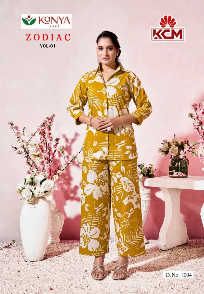 Kanya Zodiac Vol 1 Cotton Flex Fancy Co Ord Set Collection