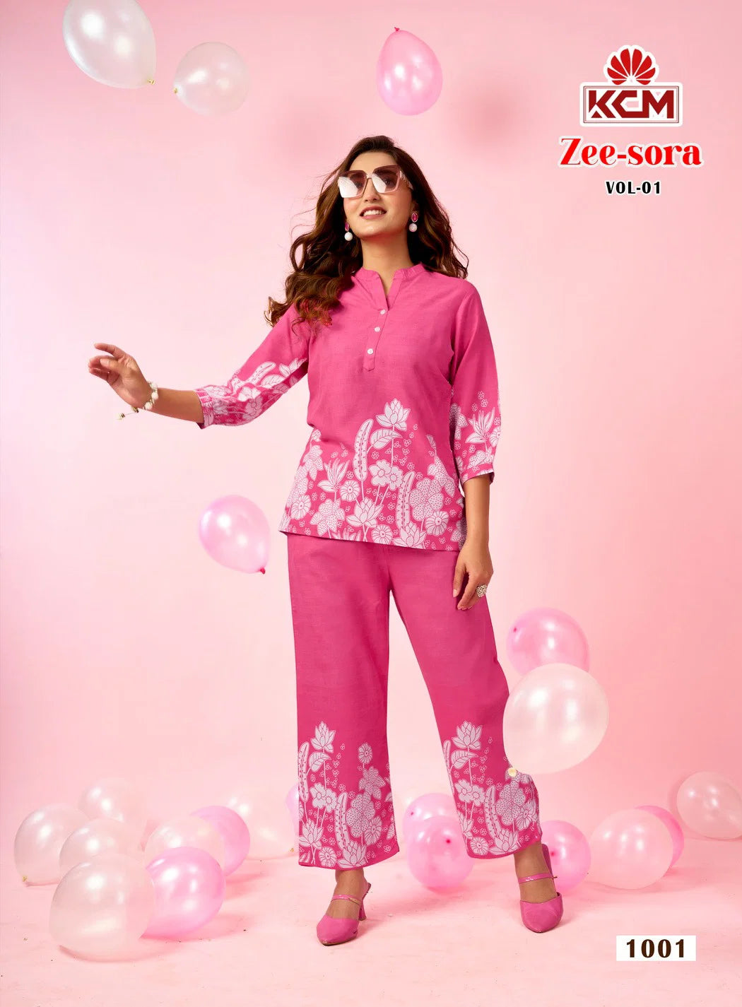 Kanya Zee Sora Vol 01 Rayon Placement Printed Co Ord Set Collection