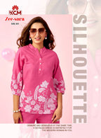 Kanya Zee Sora Vol 01 Rayon Placement Printed Co Ord Set Collection