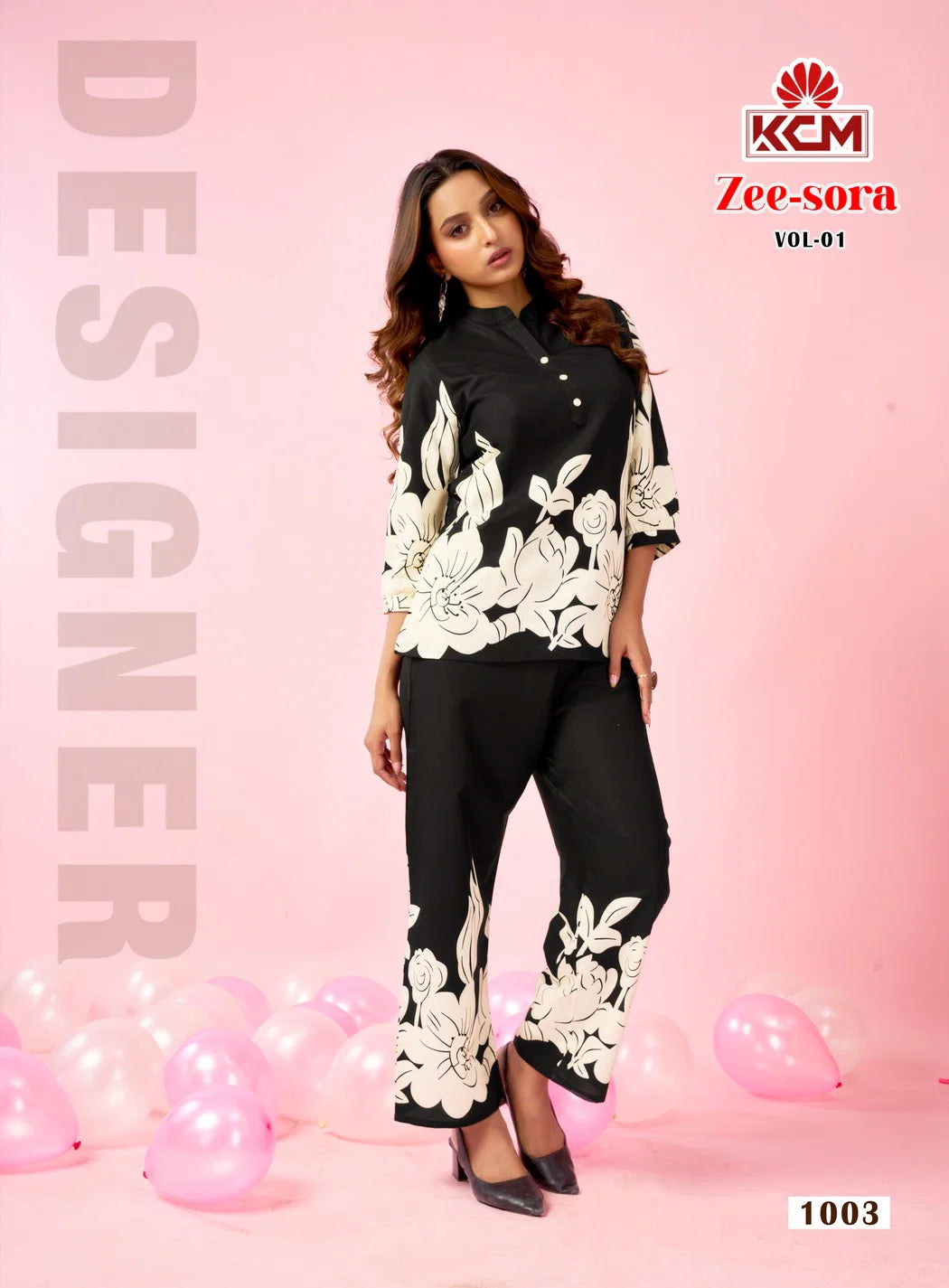 Kanya Zee Sora Vol 01 Rayon Placement Printed Co Ord Set Collection