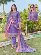 Mizaj Jazmine Vol 4 Readymade Soft Cotton Kurti Pant With Dupatta